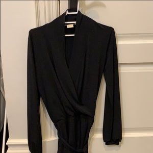 Michael Kors long sleeve wrap dress